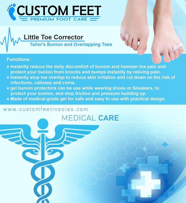 Little Toe Corrector - Tailor's Bunion and Overlapping Toes - Custom Feet Insoles