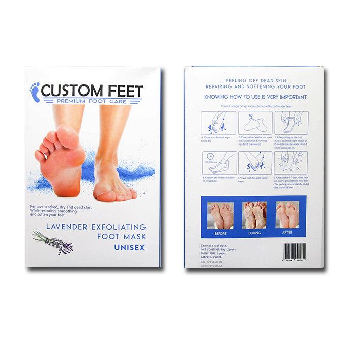 Lavender Exfoliating Foot Mask - 2 pairs - Custom Feet Insoles